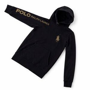 Polo by Ralph Lauren Black and Gold Hoodie